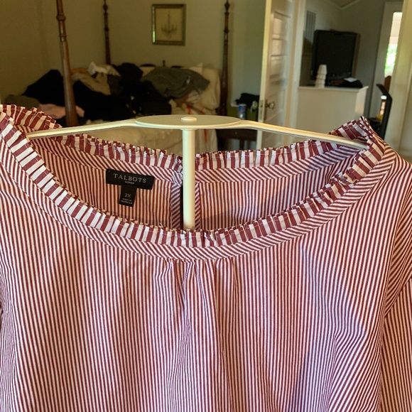 Talbots woman gorgeous bell sleeve blouse. This is my fave guys! Never worn! I w - Picture 1 of 5